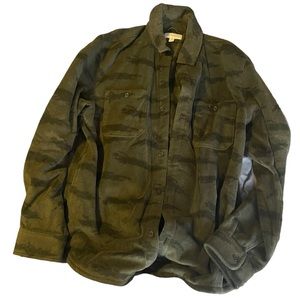 Free Assembly fleece button down sweatshirt